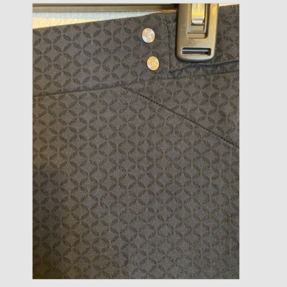 RAFAELLA Black Ladies Comfort Pants Sz 8 circle patterned work dress clothes - Picture 5 of 5